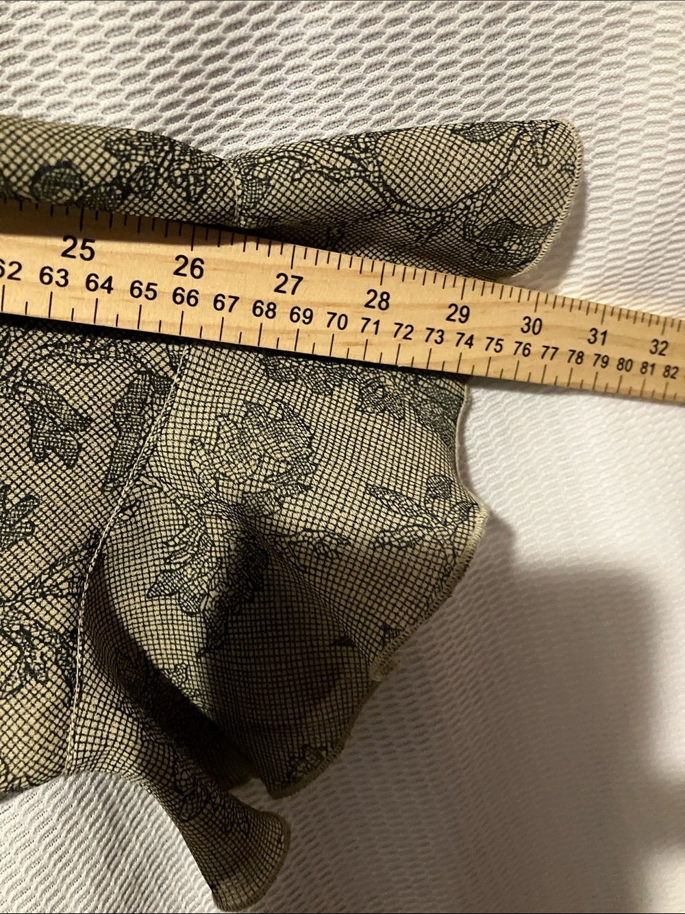 Milano Olive Green Floral Ruffle Blouse - Picture 6 of 10